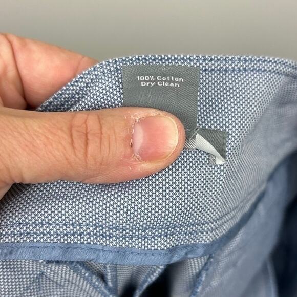 Ann Taylor Women’s 8 Light Blue 100% Cotton Wide Leg Crop Pants Button Front - Picture 6 of 6